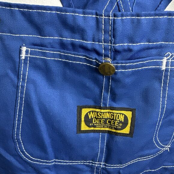 Vintage Deadstock Washington Dee Cee Overall Shorts Blue Size 9 Made in USA - Picture 2 of 12